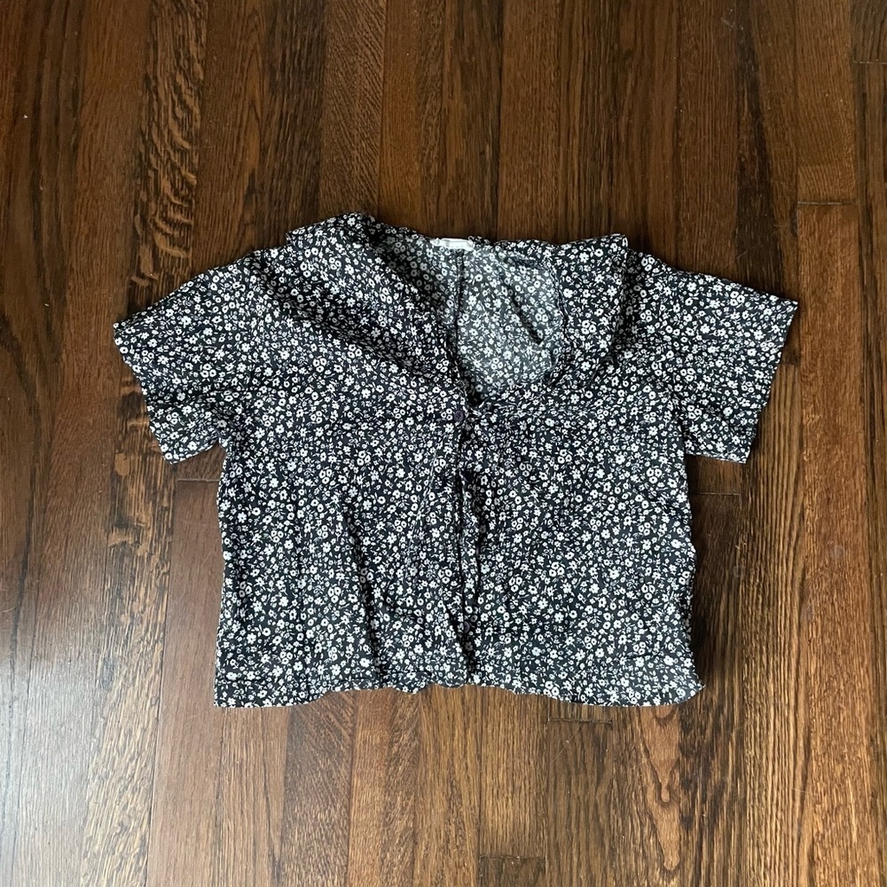 Lacausa cropped floral shirt